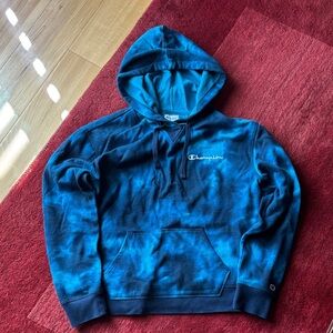 Champion Tie-Dye Blue Hoodie for Men